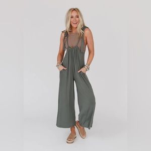 FOREVER RELAXED GATHERED JUMPSUIT